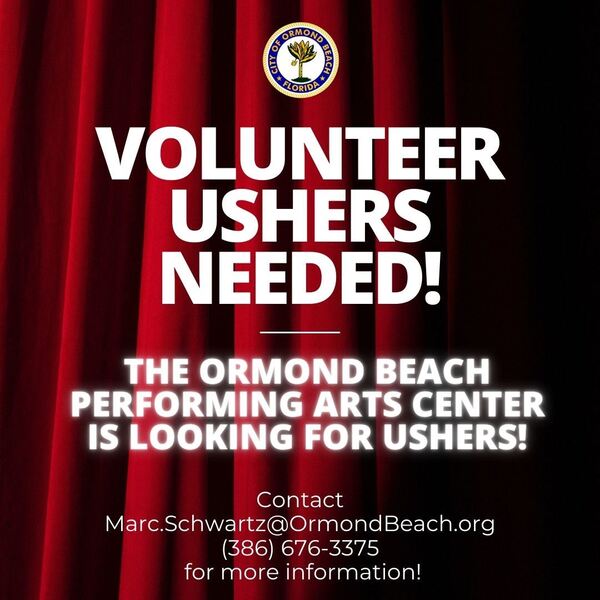 Volunteer opportunities are available at Ormond Beach Performing Arts Center.