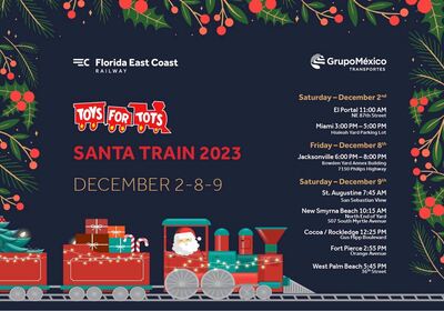 FEC’s Christmas Train spreads Holiday cheer along Florida’s East Coast