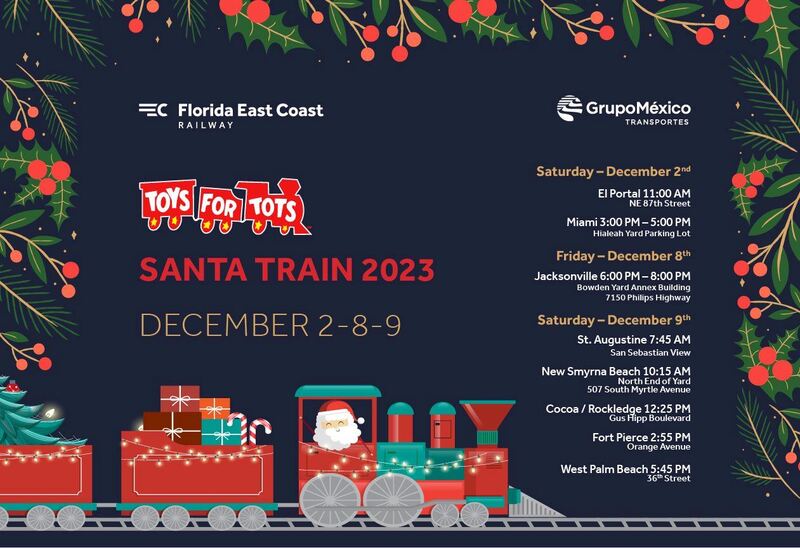 FEC’s Christmas Train spreads Holiday cheer along Florida’s East Coast