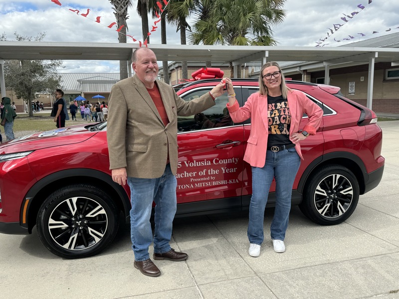 Teacher of the Year Handed Keys to a New Car